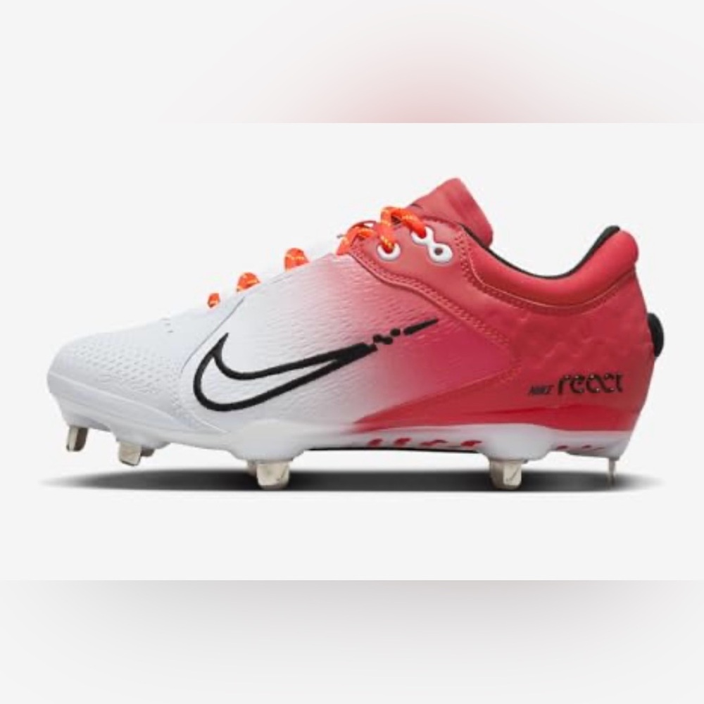 NIB Nike Hyperdiamond 4 Elite softball cleats metals red black white Womens 7.5